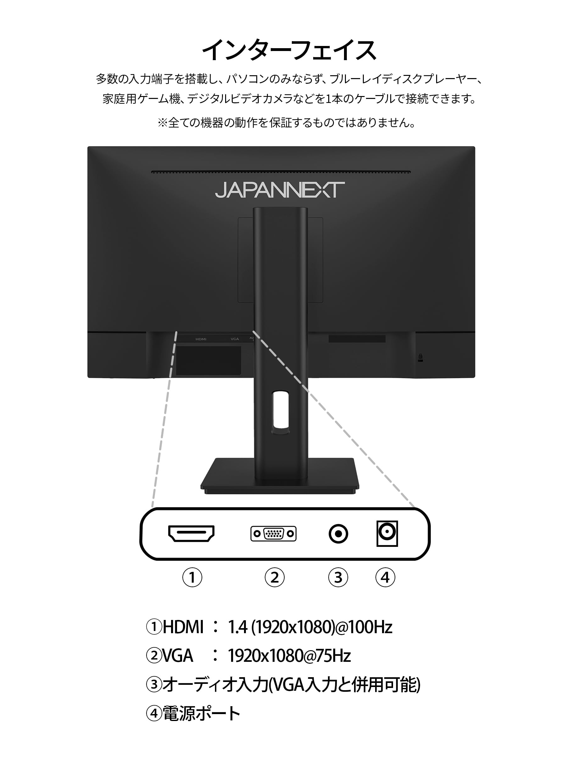 Amazon.co.jp: JAPANNEXT 21.5インチ 液晶モニター JN-IPS215F2-HSP【2